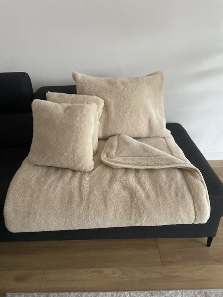 Vlnený set béžový