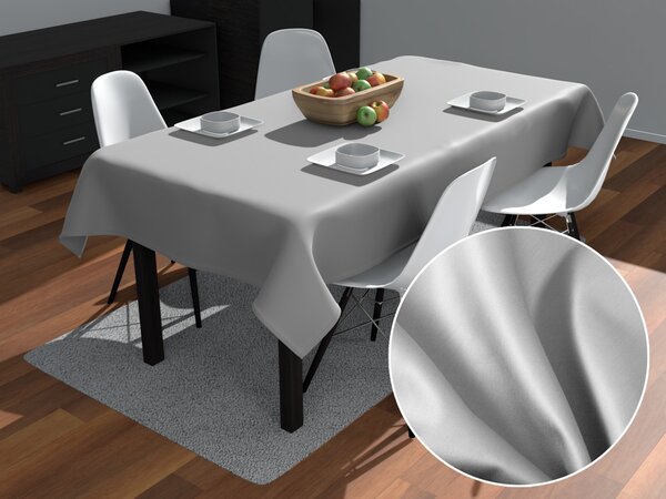 Biante Obdĺžnikový bavlněný saténový ubrus ST-012 Svetlo sivý 60x100 cm
