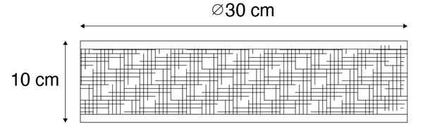 Inteligentné stropné svietidlo ratanové 30 cm vrátane Wifi A60 - Tromma