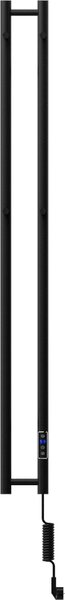 Mexen Pino, elektrické vykurovacie teleso s vešiakmi na uteráky 1405x137 mm, 150 W, čierna, W301-1405-137-00-70
