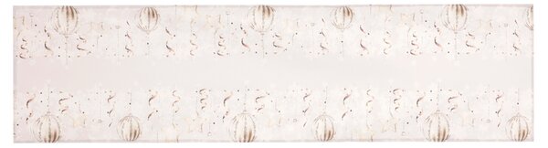 Behúň s vianočným motívom - vianočné gule na sivom podklade, 40x150 cm, 100% polyester., 40 x 150 cm