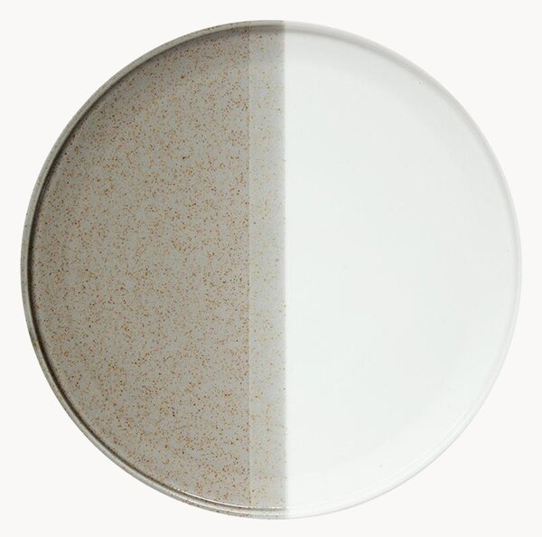 Porcelánové plytké taniere Double, 4 ks