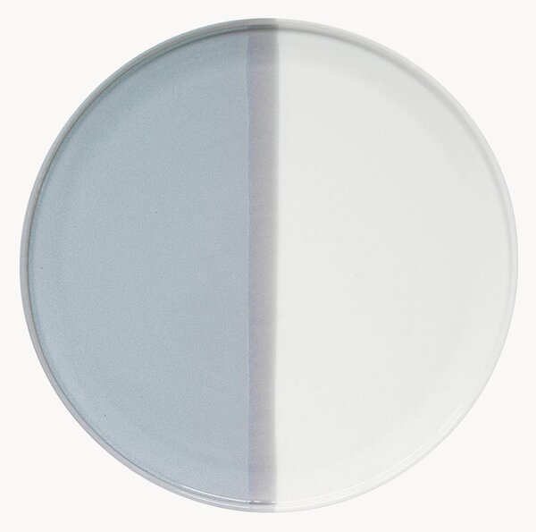Porcelánové plytké taniere Double, 4 ks