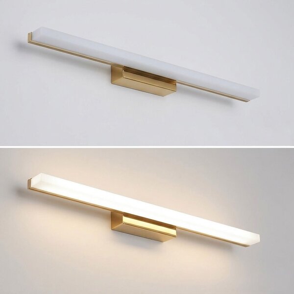 Toolight Toolight, LED nástenné svietidlo, 40cm, 6W, 4000K, 500lm, APP1848-1W, zlatá lesklá, OSW-66360