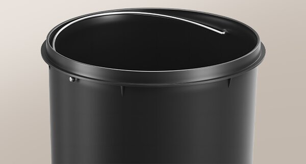SONGMICS Okrúhly odpadkový kôš Jelis 30 L čierny