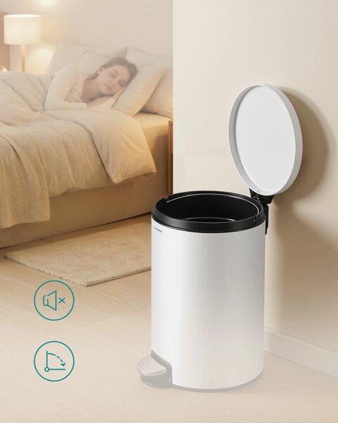 SONGMICS Odpadkový kôš Jelis 20 L biely