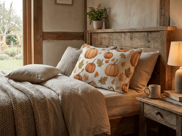 Obliečka na vankúš z mikrovlákna AUTUMN PUMPKINS 50x70 cm, farebný