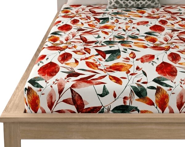 Napínacia obliečka z mikrovlákna AUTUMN LEAVES farebné 90x200 cm