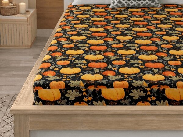 Obliečka z mikrovlákna ORANGE PUMPKINS farebná 90x200 cm