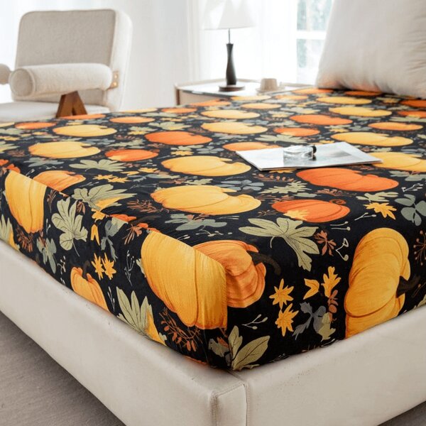 Obliečka z mikrovlákna ORANGE PUMPKINS farebná 90x200 cm