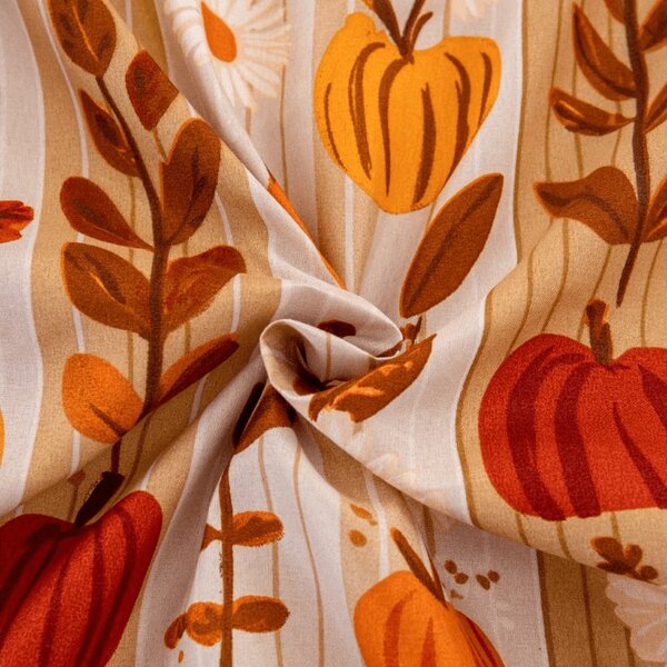 Napínacia obliečka z mikrovlákna PUMPKIN STRIPES farebná 90x200 cm
