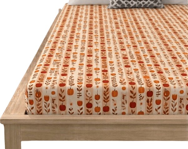 Napínacia obliečka z mikrovlákna PUMPKIN STRIPES farebná 90x200 cm
