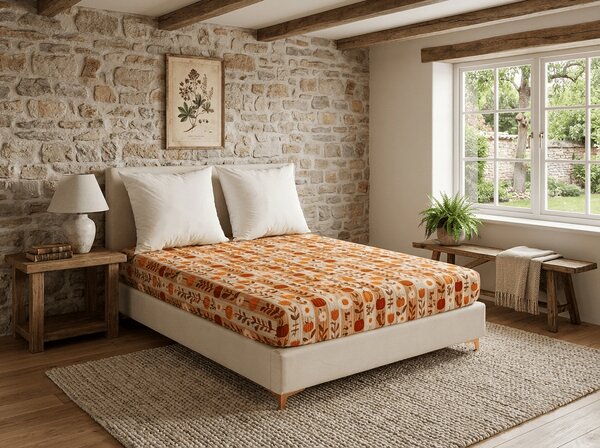 Napínacia obliečka z mikrovlákna PUMPKIN STRIPES farebná 90x200 cm