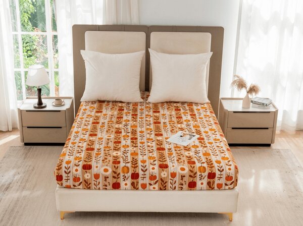 Napínacia obliečka z mikrovlákna PUMPKIN STRIPES farebná 90x200 cm