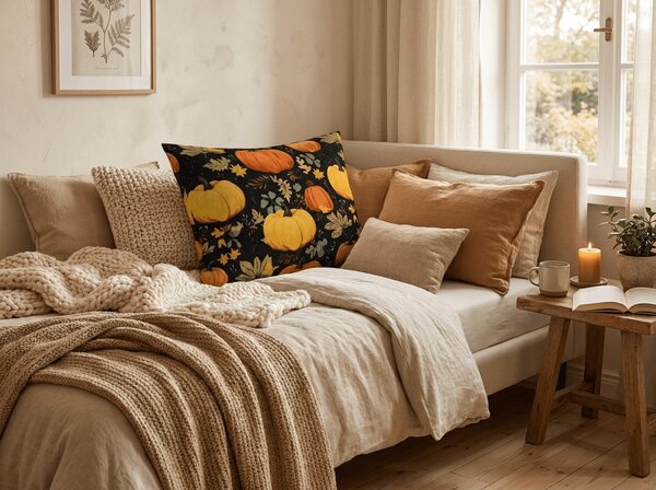 Obliečka na vankúš z mikrovlákna ORANGE PUMPKINS 50x70 cm, farebný