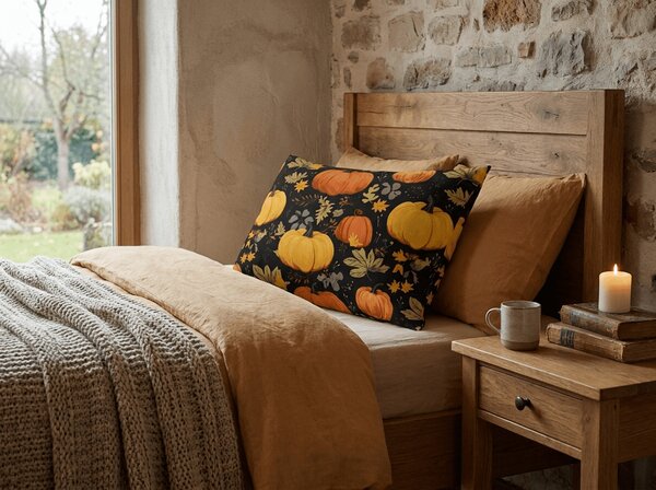 Obliečka na vankúš z mikrovlákna ORANGE PUMPKINS 50x70 cm, farebný