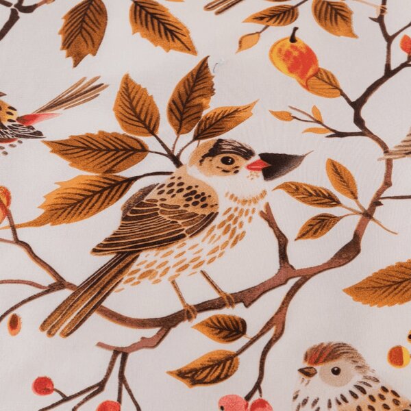 Obliečky z mikrovlákna BIRDS PUMPKIN hnedé Rozmer obliečky: 70 x 90 cm | 140 x 200 cm