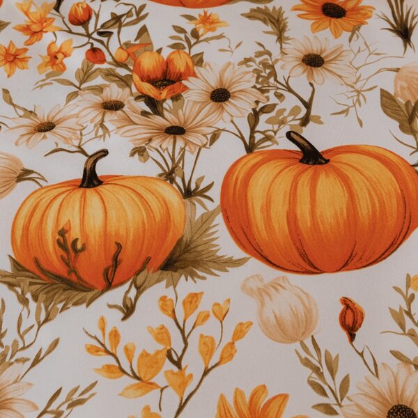 Obliečky z mikrovlákna FLOWERS AND PUMPKINS oranžové Rozmer obliečky: 70 x 90 cm | 140 x 200 cm