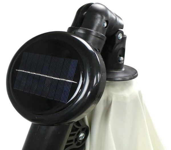 Závesný slnečník s LED solárnym osvetlením BestBerg BBHU-11 / 300 cm / béžová