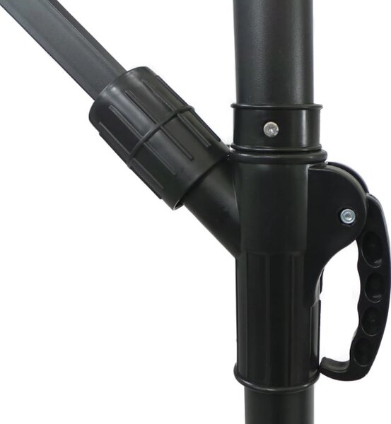 Závesný slnečník s LED solárnym osvetlením BestBerg BBHU-12 / 300 cm / zelená