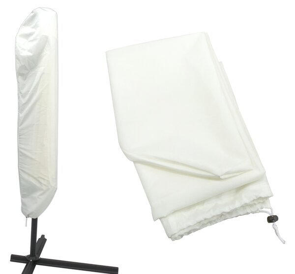 Závesný slnečník s LED solárnym osvetlením BestBerg BBHU-11 / 300 cm / béžová