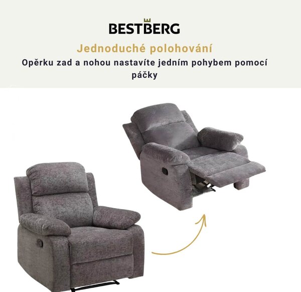 BestBerg BBMCH-1LG / polyuretán/polyester / svetlo sivá