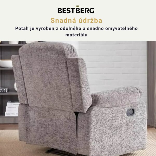 BestBerg BBMCH-1LG / polyuretán/polyester / svetlo sivá