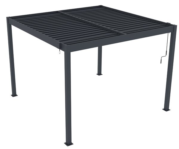 Hliníková bioklimatická pergola s lamelami BestBerg BBP-9G / 3 x 3 m / sivá