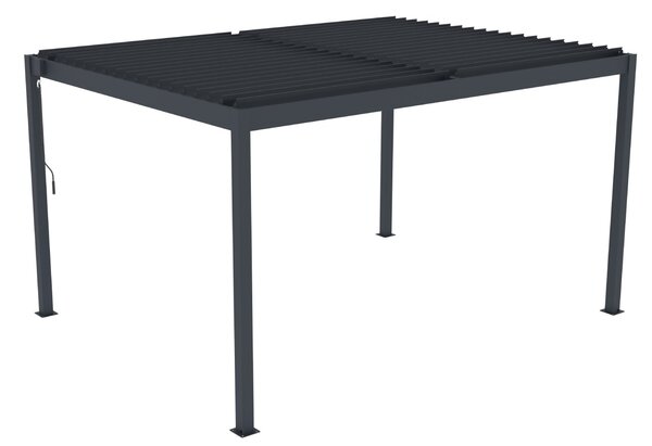 Hliníková bioklimatická pergola s lamelami BestBerg BBP-12G / 4 x 3 m / sivá
