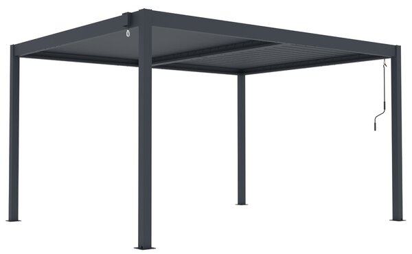 Hliníková bioklimatická pergola s lamelami BestBerg BBP-12G / 4 x 3 m / sivá