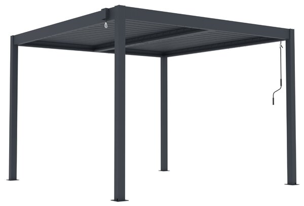 Hliníková bioklimatická pergola s lamelami BestBerg BBP-9G / 3 x 3 m / sivá