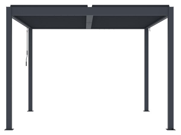 Hliníková bioklimatická pergola s lamelami BestBerg BBP-9G / 3 x 3 m / sivá