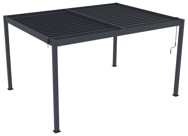 Hliníková bioklimatická pergola s lamelami BestBerg BBP-12G / 4 x 3 m / sivá