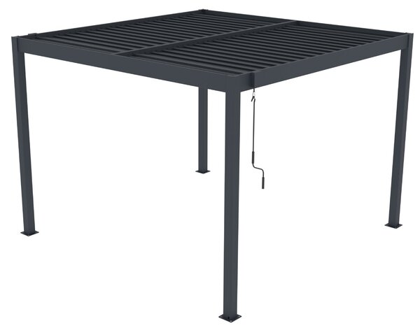 Hliníková bioklimatická pergola s lamelami BestBerg BBP-9G / 3 x 3 m / sivá