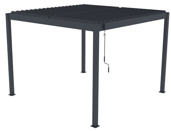Hliníková bioklimatická pergola s lamelami BestBerg BBP-9G / 3 x 3 m / sivá
