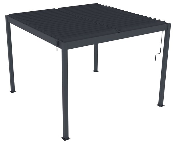 Hliníková bioklimatická pergola s lamelami BestBerg BBP-9G / 3 x 3 m / sivá