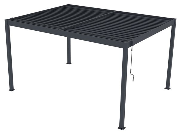 Hliníková bioklimatická pergola s lamelami BestBerg BBP-12G / 4 x 3 m / sivá