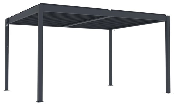 Hliníková bioklimatická pergola s lamelami BestBerg BBP-12G / 4 x 3 m / sivá
