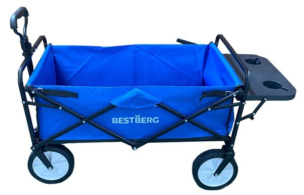 BestBerg BBBW-10BE skladací záhradný / plážový vozík / nosnosť 70 kg / modrý