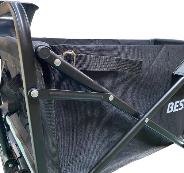BestBerg BBBW-10BK skladací záhradný / plážový vozík / nosnosť 70 kg / čierny