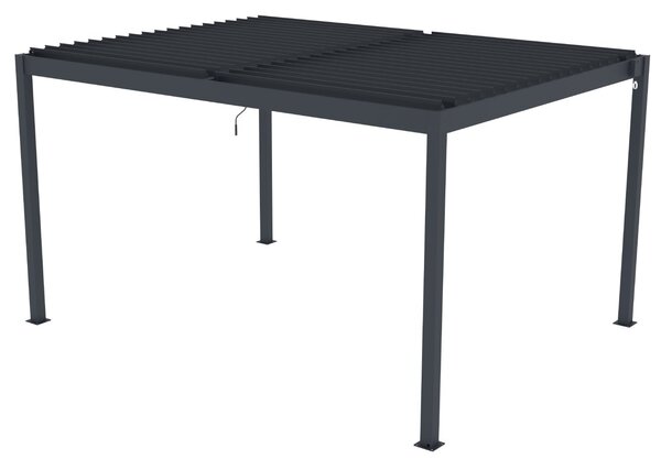 Hliníková bioklimatická pergola s lamelami BestBerg BBP-12G / 4 x 3 m / sivá