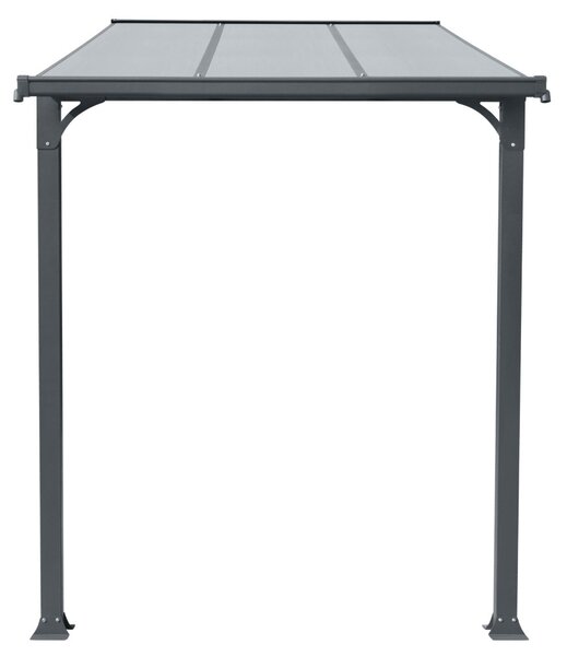 Hliníkový vchodový prístrešok BestBerg PD-3A / 3,3 m² / sivý