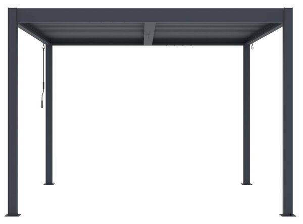 ZÁHRADNÉ KOMBO bioklimatická pergola s lamelami BestBerg BBP-9G + záhradný jedálenský set 4+1 BestBerg BBGF-62BK