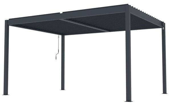 ZÁHRADNÉ KOMBO bioklimatická pergola s lamelami BestBerg BBP-12G + záhradný jedálenský set 6+1 BestBerg BBGF-53B