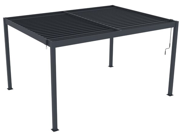 ZÁHRADNÉ KOMBO bioklimatická pergola s lamelami BestBerg BBP-12G + záhradný jedálenský set 6+1 BestBerg BBGF-53B