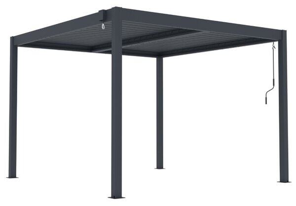 ZÁHRADNÉ KOMBO bioklimatická pergola s lamelami BestBerg BBP-9G + záhradný jedálenský set 4+1 BestBerg BBGF-62BK