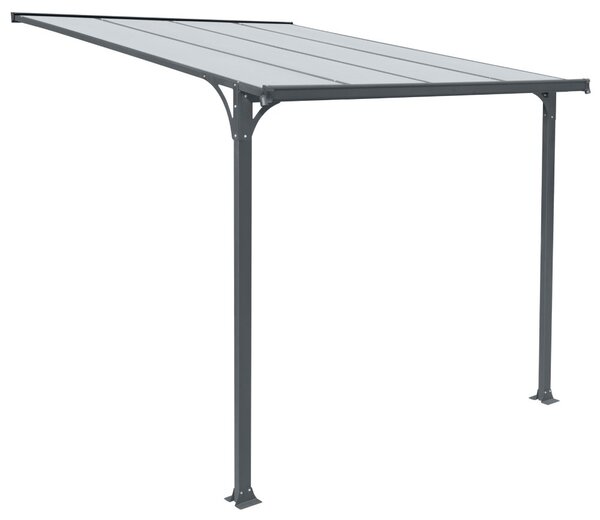 Hliníkový vchodový prístrešok BestBerg PD-4A / 4,3 m² / sivý