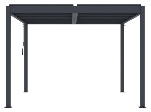 ZÁHRADNÉ KOMBO bioklimatická pergola s lamelami BestBerg BBP-9G + záhradný jedálenský set 4+1 BestBerg BBGF-62BK