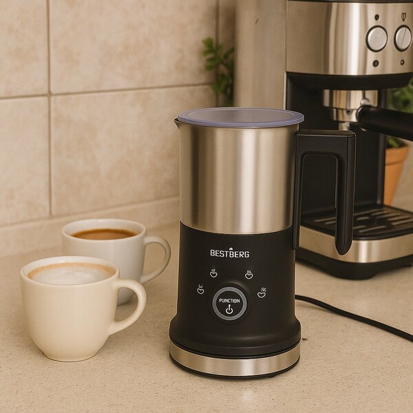Napeňovač mlieka BestBerg BBF-1410 / 240 ml / 500 W / čierna/strieborná