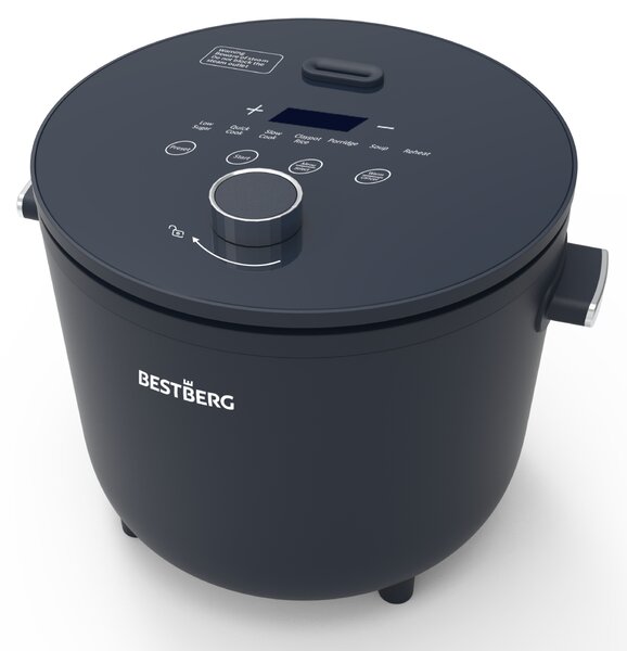 BestBerg BBRC-100 ryžovar s nízkym obsahom sacharidov / 2 l / 400 W / čierny